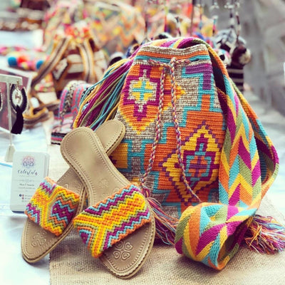 Caribbean Sunset Crochet Beach Bag Shaded Crochet Boho Bag - Crossbody/Shoulder Bucket Bag 