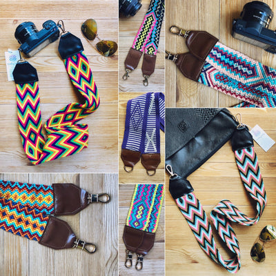 Colorful Bag Strap-Camera Strap-Strap Replacement-Woven-leather-vegan