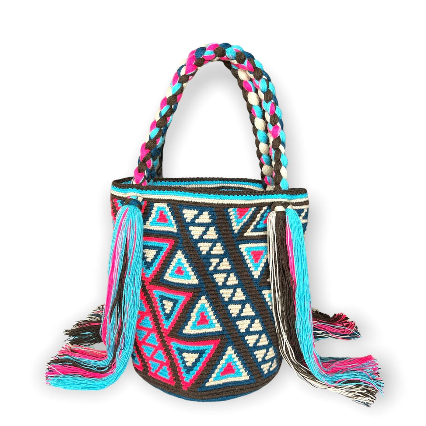 Colorful Tote Bag | Summer Shoulder Bag | Crochet Purse with Tassels