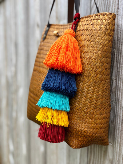 Colorful Tassel Tote-bag Charms -large Straw Bag Tassel Charm