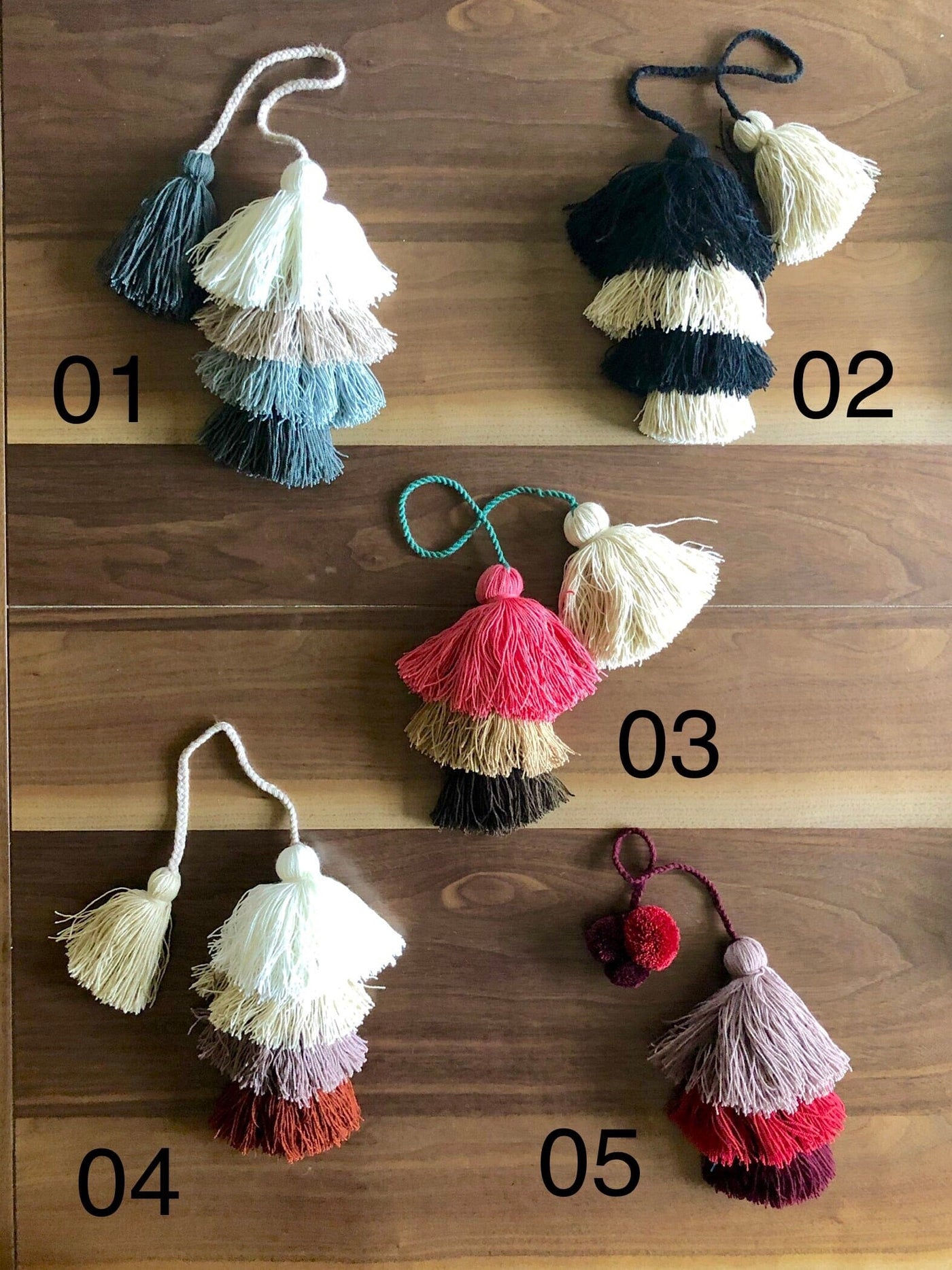 Colorful Tassel Bag Charms - Boho Pompom/Tassel Charms - Purse Charm