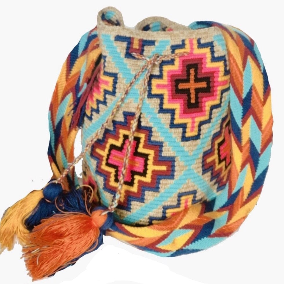 Cross Pattern Boho Beach Bags | Crochet Summer Crossbody Bags | Colorful4U
