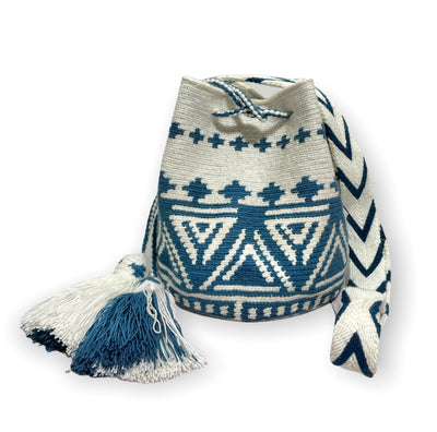 My Favorite Bag | Medium Casual style Medium-Crossbody Crochet Boho Bag - Traditional Wayuu Design Navy Blue 