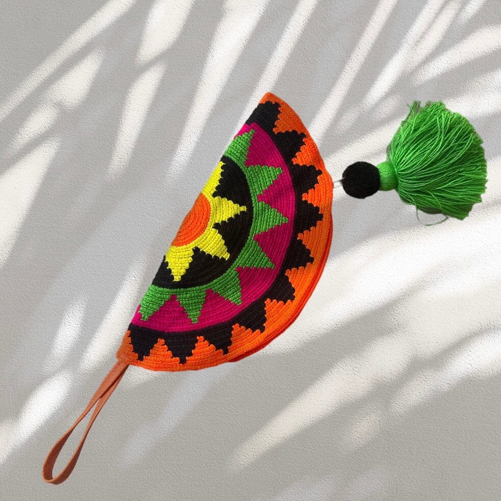 Unique Gift | Neon Clutch Bags | Crochet Clutch Purse | Bohemian Clutch for Summer | Colorful 4u