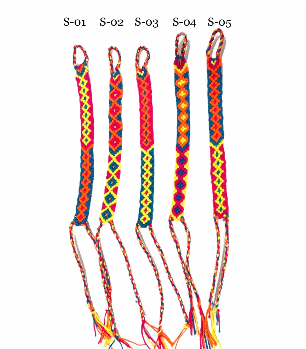 New Arrivals | Colorful Friendship Bracelets | Macrame (XS-L) Handwoven Bracelets S01 