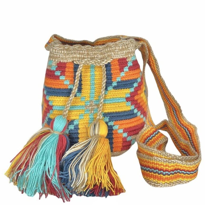 Multicolor MINI CROCHET BAGS - WAYUU BAGS ON SALE - Boho Bag for girls