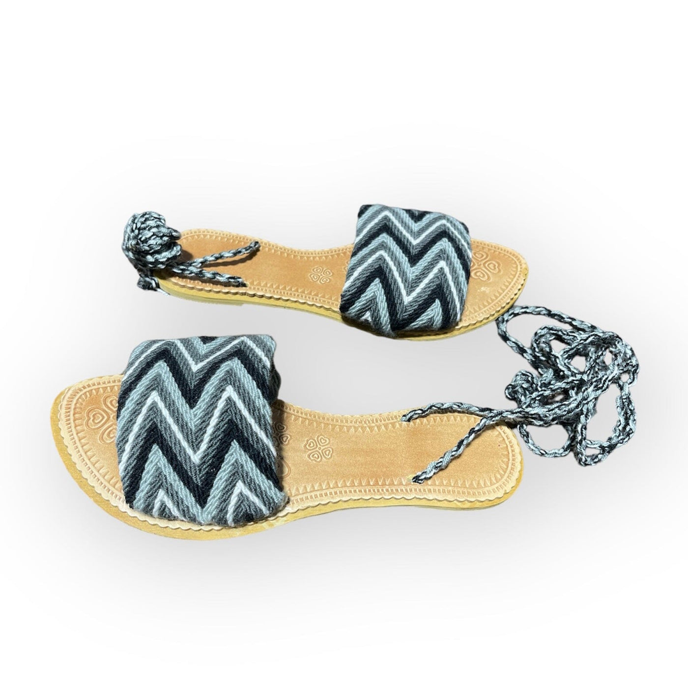 Shades of Gray Lace up Sandals | Woven Summer Shoes Summer Sandals 