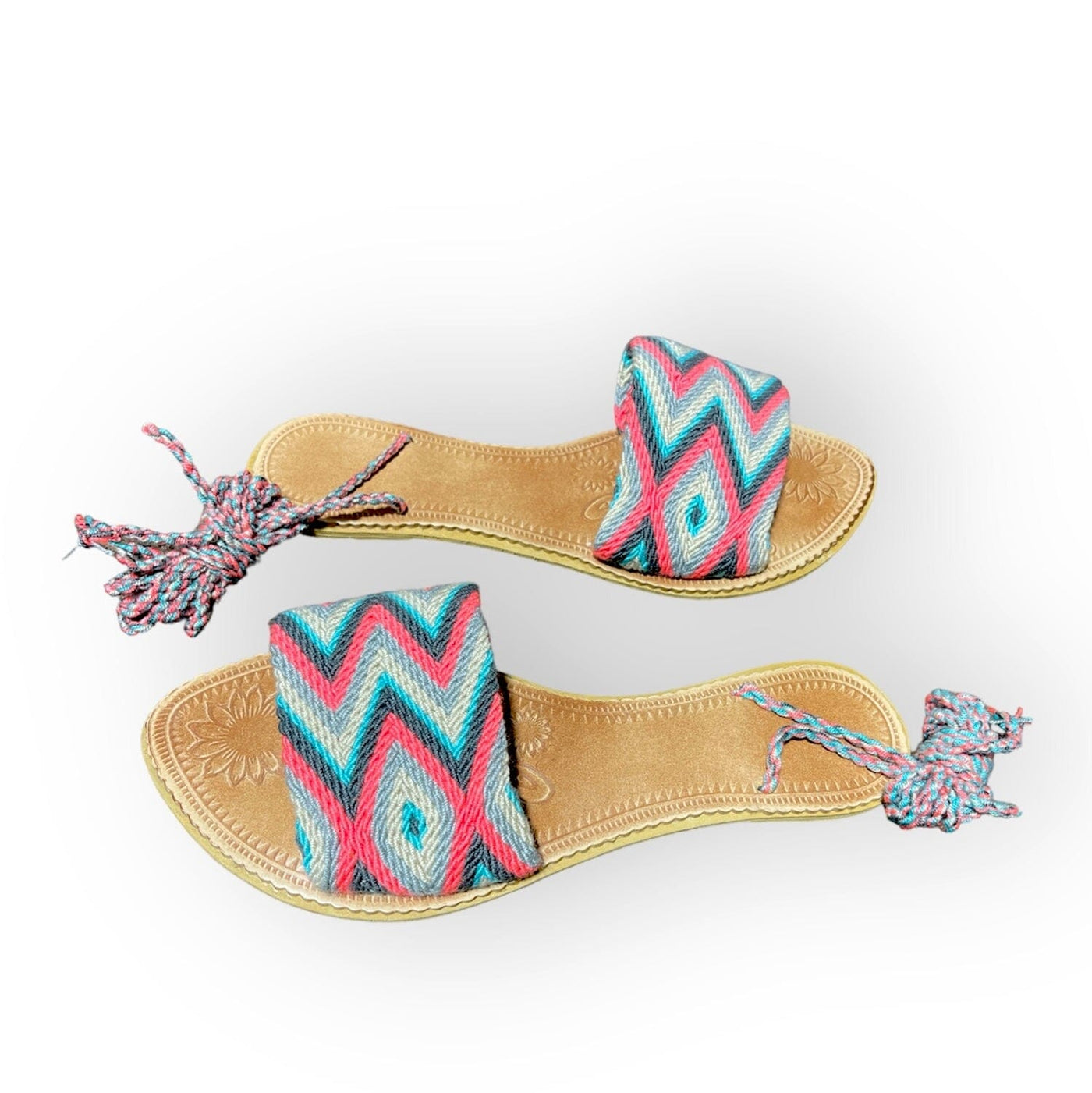 Summer Colors Lace up Sandals | Woven Summer Shoes Summer Sandals 