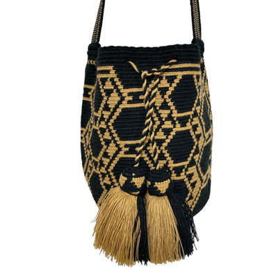 Navajo Black Casual Bag | Bohemian Crossbody Bag | Neutral Boho Purse | Colorful 4U
