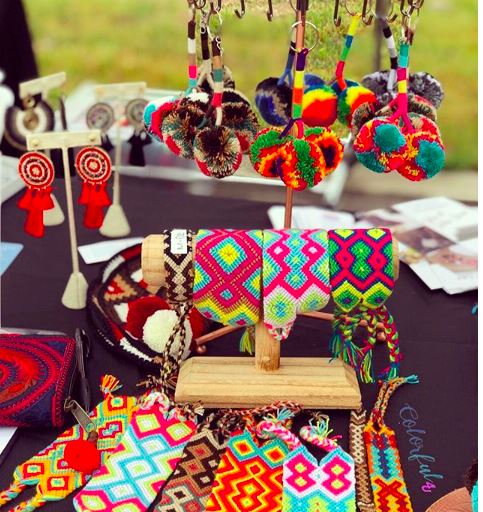 Friendship Bracelets, Pompom Keychain, Tassel Earrings & Wayuu Hats