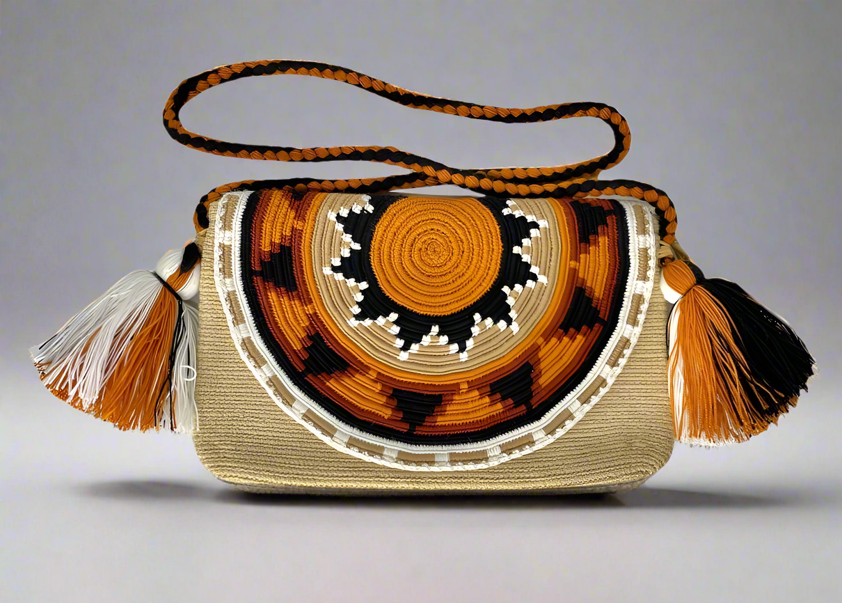 Boho-Chic Convertible Crochet Handbag with Unique Cover