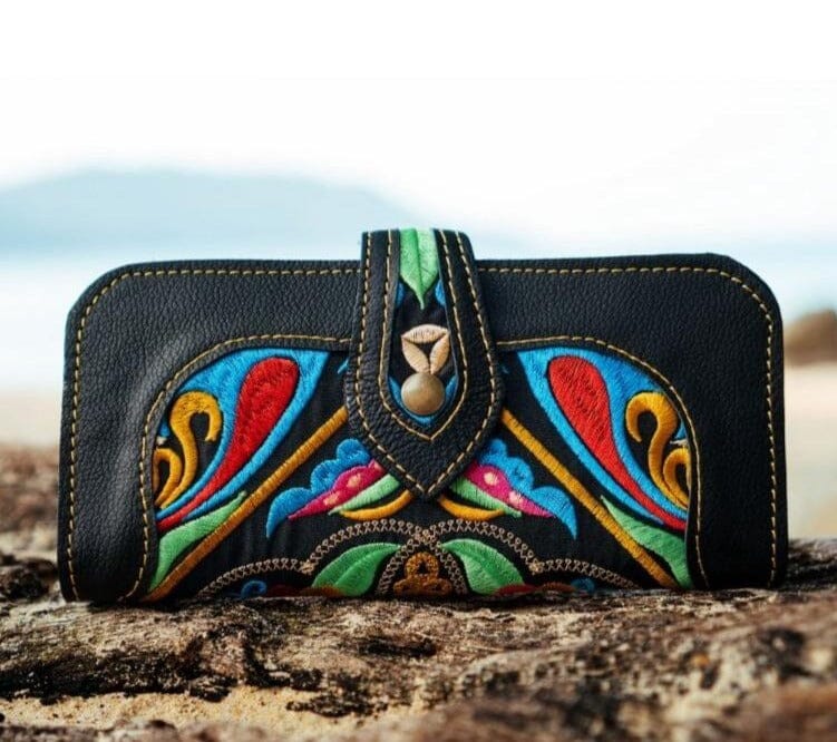 Leather Wallets Womens Boho Wallet Professional Cowhide Leather