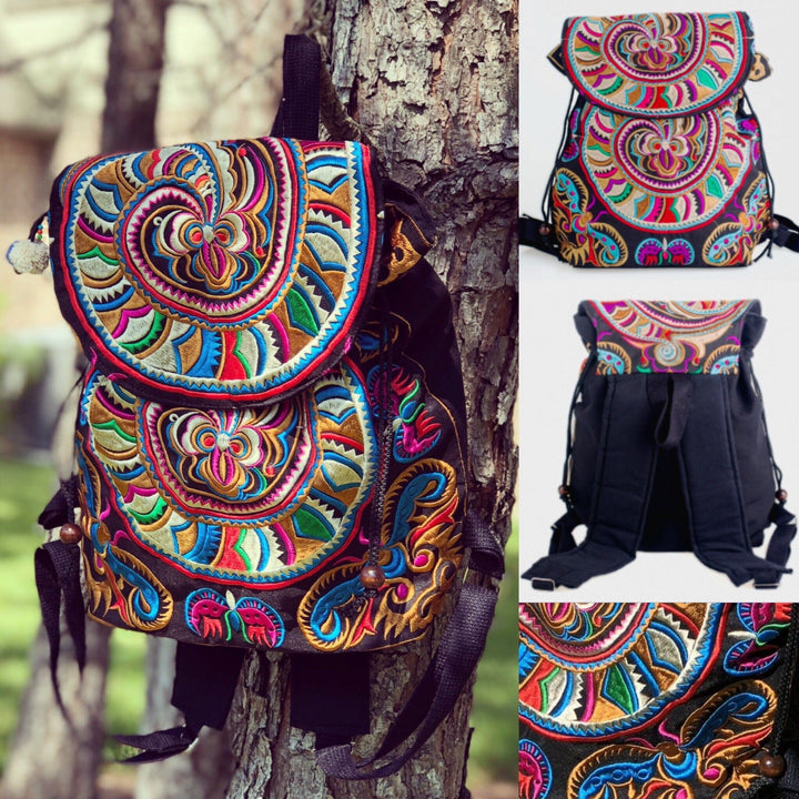 Monet Handmade Embroidered Large Boho Backpack with Tassels New with Tags Monet | Bags | Monet Handmade Embroidered Large Boho  main image 4