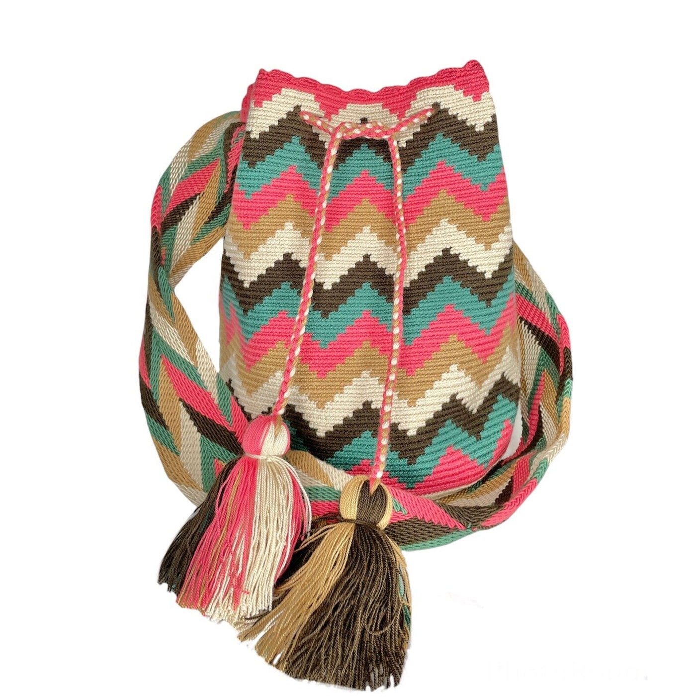 Chevron Crochet Pattern Crossbody Mini Bag | Colorful 4U Fall Colors