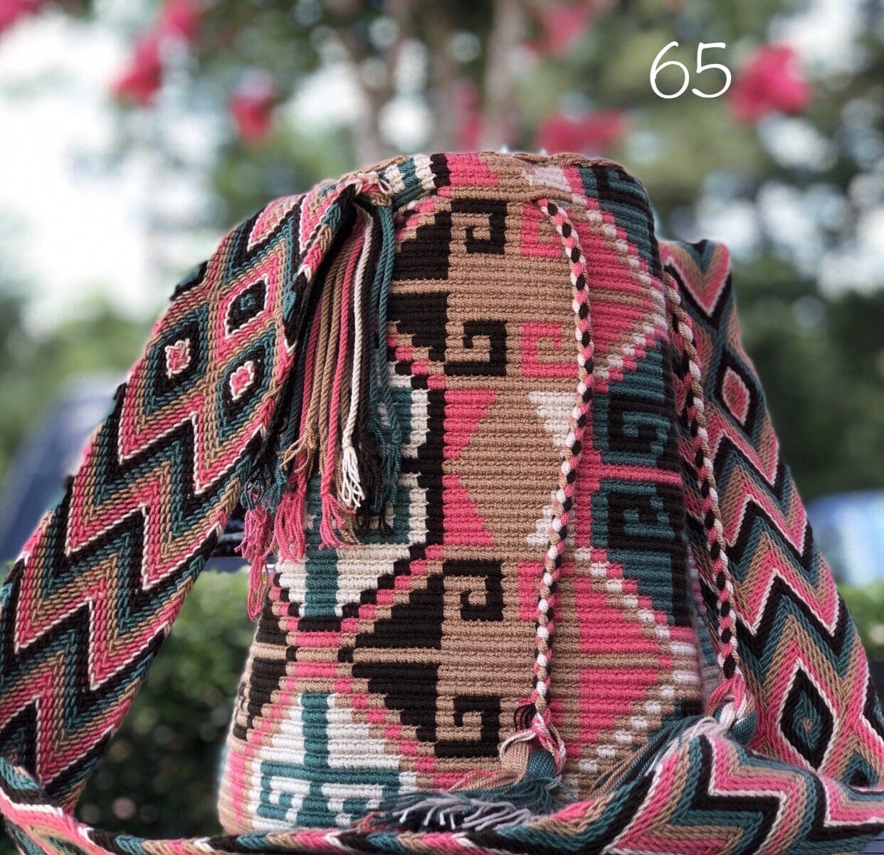 Colorful 4U | Desert Dreams Collection | Crossbody Boho Bags for Fall | Wayuu Mochila | Bohemian Bucket Bag 65back