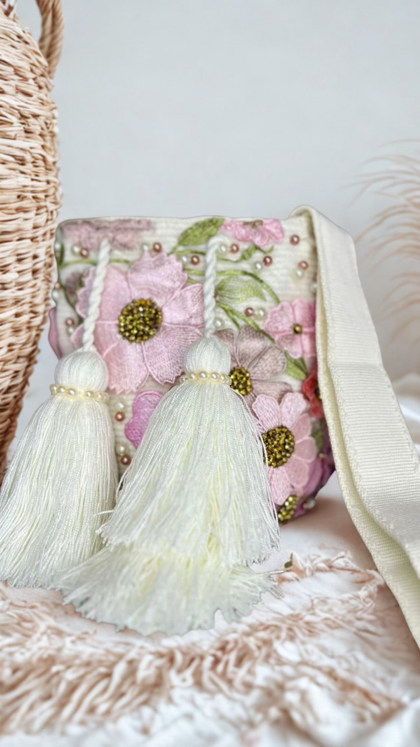 The Luxe Embellished Crossbody | Premium Contemporary Bucket Bags