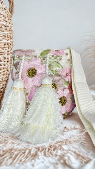 The Luxe Embellished Crossbody | Premium Contemporary Bucket Bags