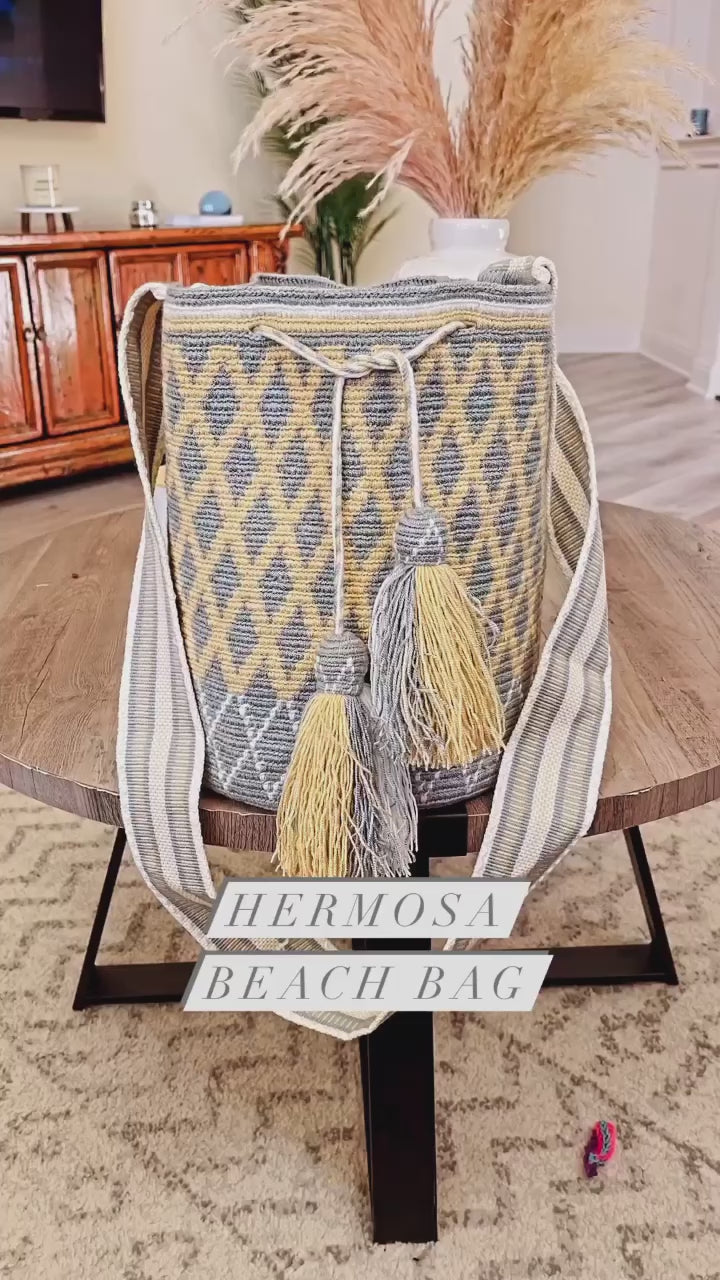 Hermosa Beach Purse | Boho Sands Crochet Bag - L