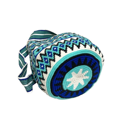 Bottom mandala Blue Crochet Bags | Crossbody Bohemian Handbags| Boho purse for women