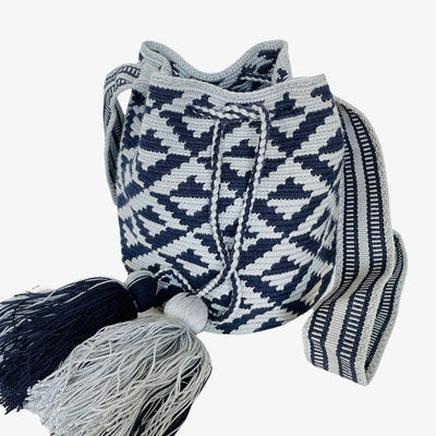 Dark Blue MEDIUM Crochet Bags | Blue Boho Bags | Crossbody Bohemian Bags