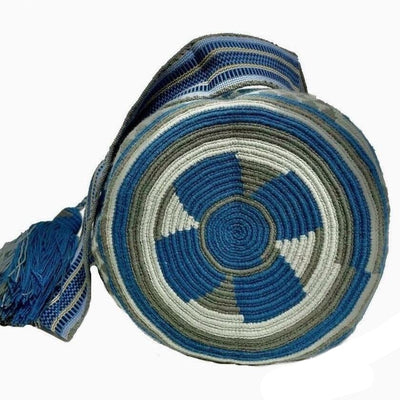 Bottom Azula Crochet Bags | Blue Crochet Bag | Crossbody Casual Bag for Fall