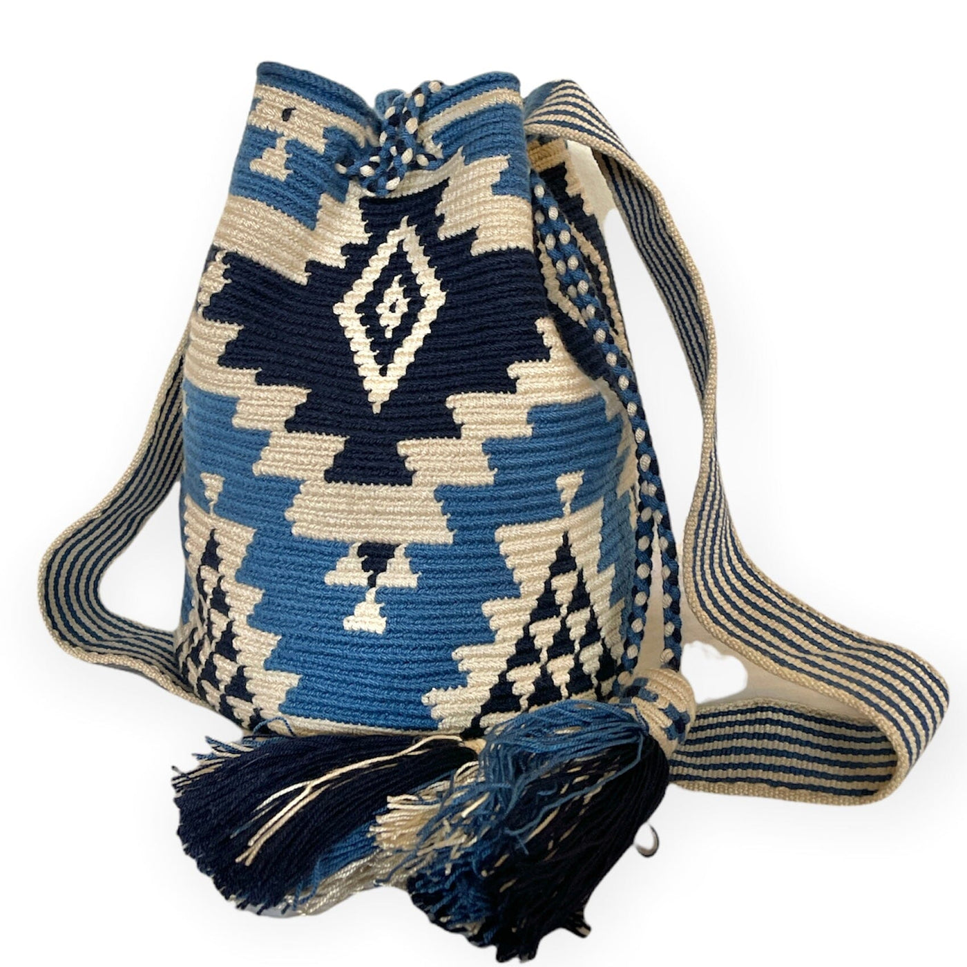 Aztec Crochet Pattern | Blue Casual Bag | Crossbody bohemian handbags| Boho purse for women | Colorful 4U