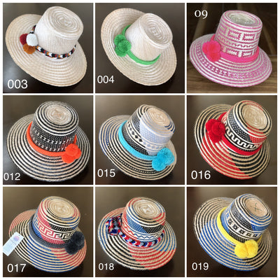 Gallery of Black Hand-woven Boho Hat | Wayuu Hat | Summer Hat | Sun Straw Hat | Colorful 4U