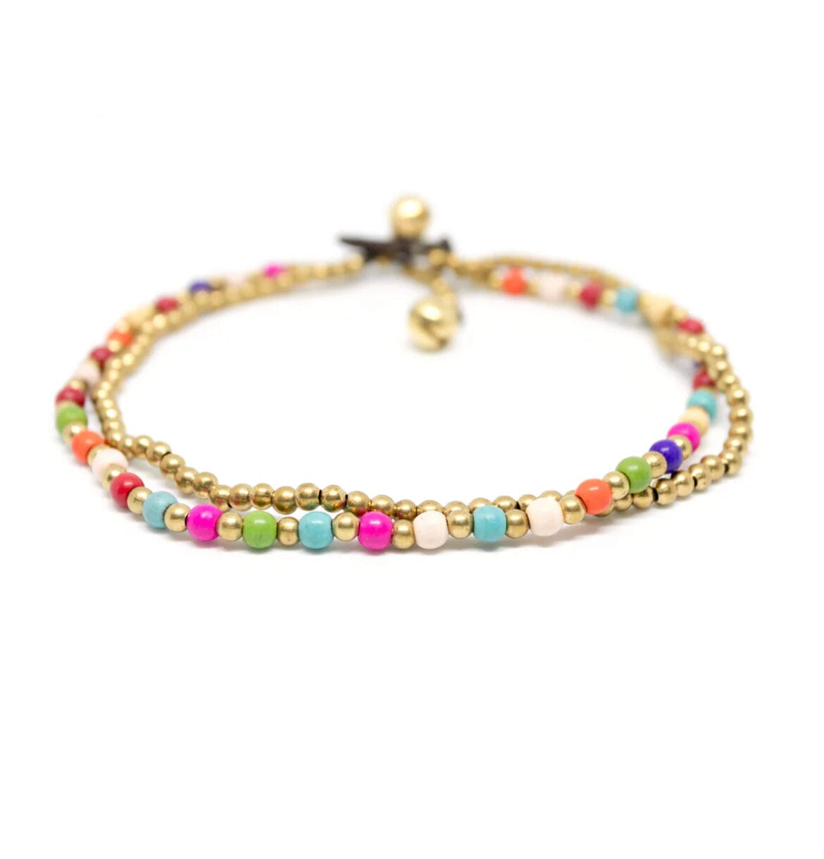 Rainbow Gold Beaded Ankle Bracelet | Bohemian Bracelet | Boho Ankle Bracelet | Colorful 4u