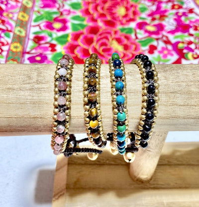 Best Stone Gold Beaded Bracelet | Bohemian Bracelet | Boho Bracelet | Cute Gift | Colorful 4U