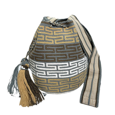 Neutral Crossbody Boho Bag | Bohemian Purse | Casual Crochet Handbag