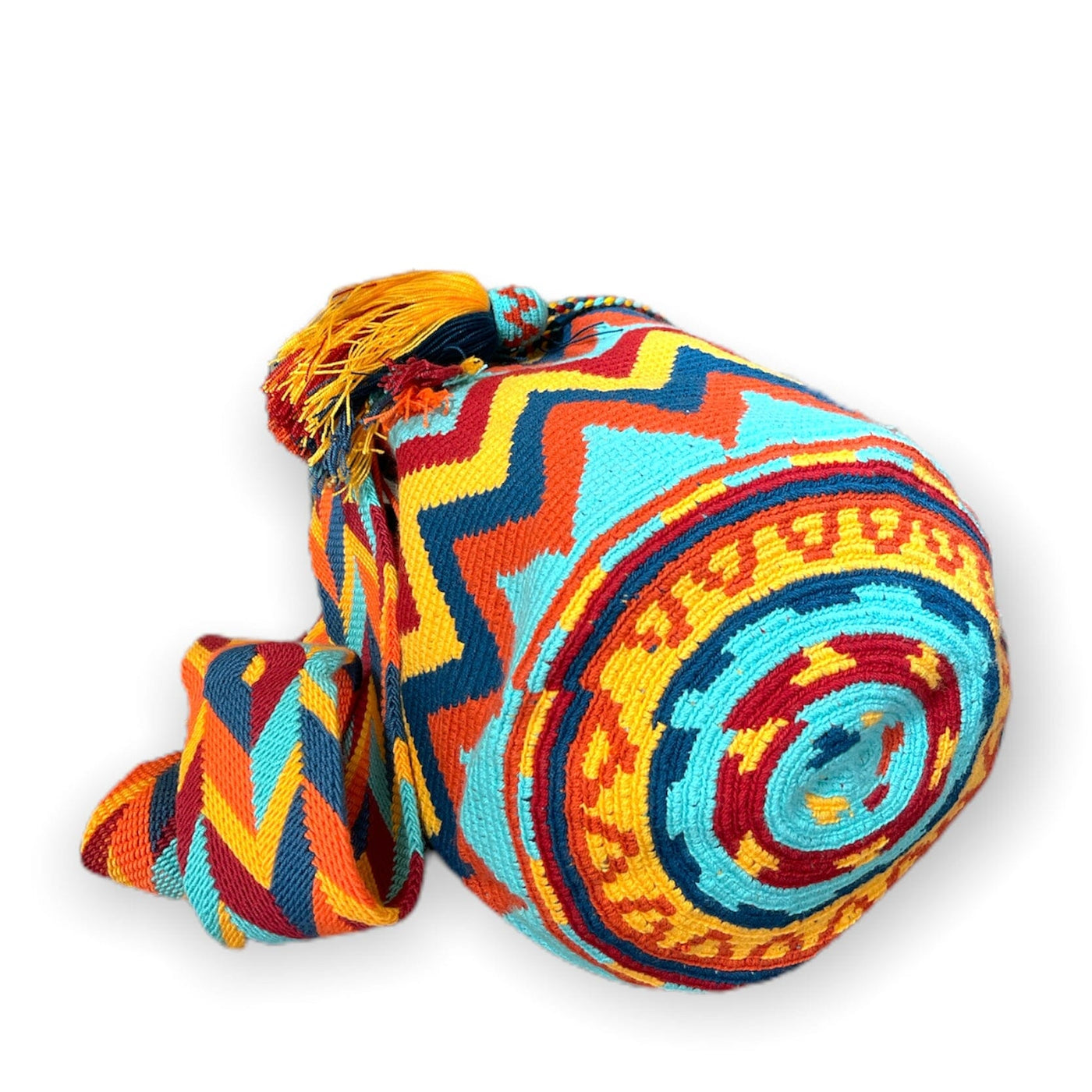 Bottom pattern Crossbody Crochet Boho Bag for summer | Chevron | Colorful 4U