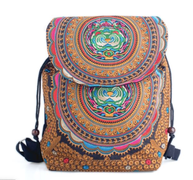 Colorful Bohemian Backpacks - Embroidered Boho Backpack-Multicolor ...