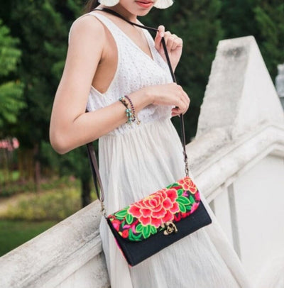 Colorful Bohemian Bag/Clutch - Embroidered Purse/Wallet Embroidered Bag 