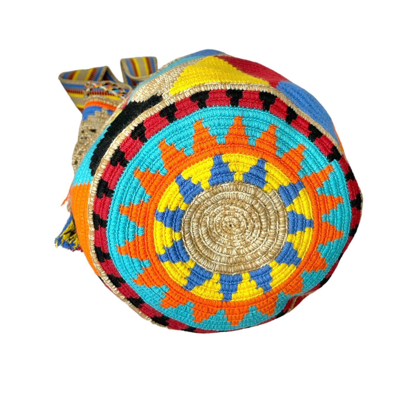 Sun Mandala Summer Beach Bag | Crossbody Boho Handbag | Spring Bohemian Purse-Mesh | Colorful 4U