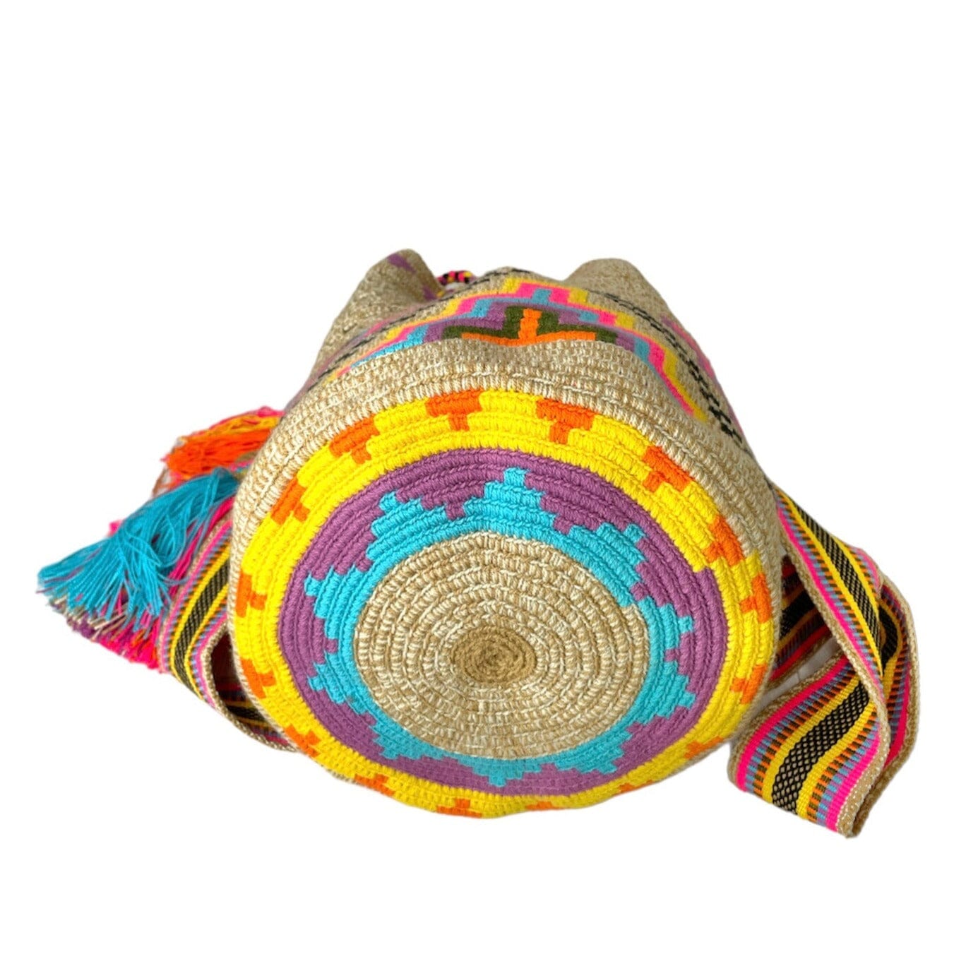 Purple Mandala Summer Beach Bag | Crossbody Boho Handbag | Spring Bohemian Purse-Mesh | Colorful 4U