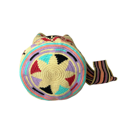 Spring Mandala Summer Beach Bag | Crossbody Boho Handbag | Spring Bohemian Purse-Mesh | Colorful 4U