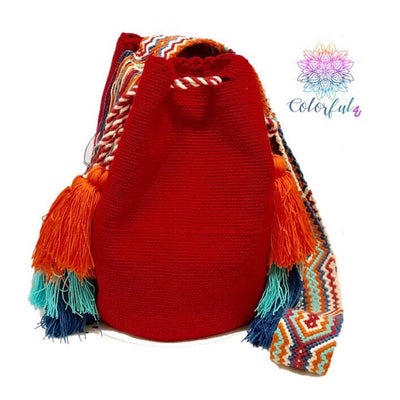 Colorful Crochet Tassel Bags - Bohemian Bucket Bags-Wayuu Mochila Bags