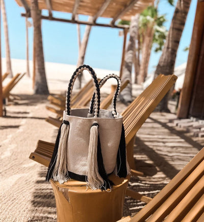 Best Summer Tote Beach Bag | Trending Summer Neutral Tote Bag with Tassels
