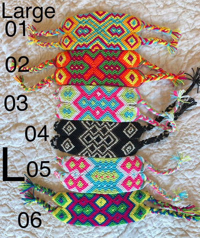 Wide Friendship Bracelets | Colorful wrist bands | Macrame Bracelet | Wayuu