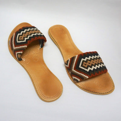 Colorful Handwoven Sandals - Boho Sandals - SWF008 Sandalias Wayuu Flat US 6/6.5 SWF008-U6E7