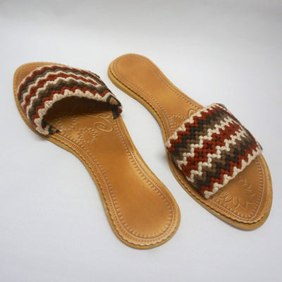Colorful Handwoven Sandals - Boho Sandals - SWF008 Sandalias Wayuu Flat US 7/7.5 SWF008-U7E8