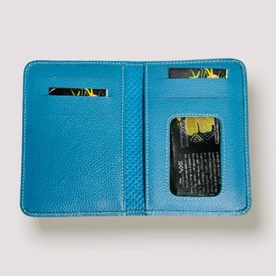 Blue  Leather Passport Wallet | Passport Holder Wallet | Colorful 4U