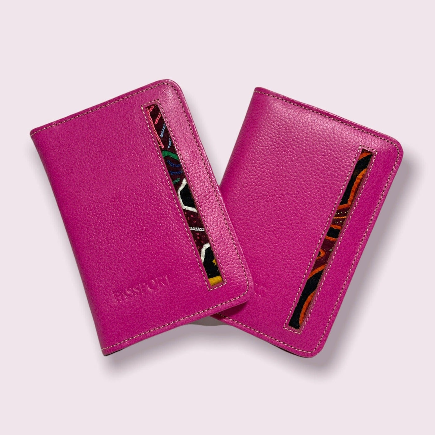 Pink Leather Passport Holder Wallet | Colorful 4U