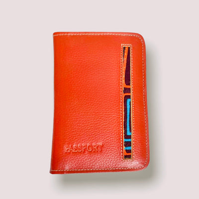 Orange Womens Leather Passport Wallet | Passport Holder Wallet | Colorful 4U