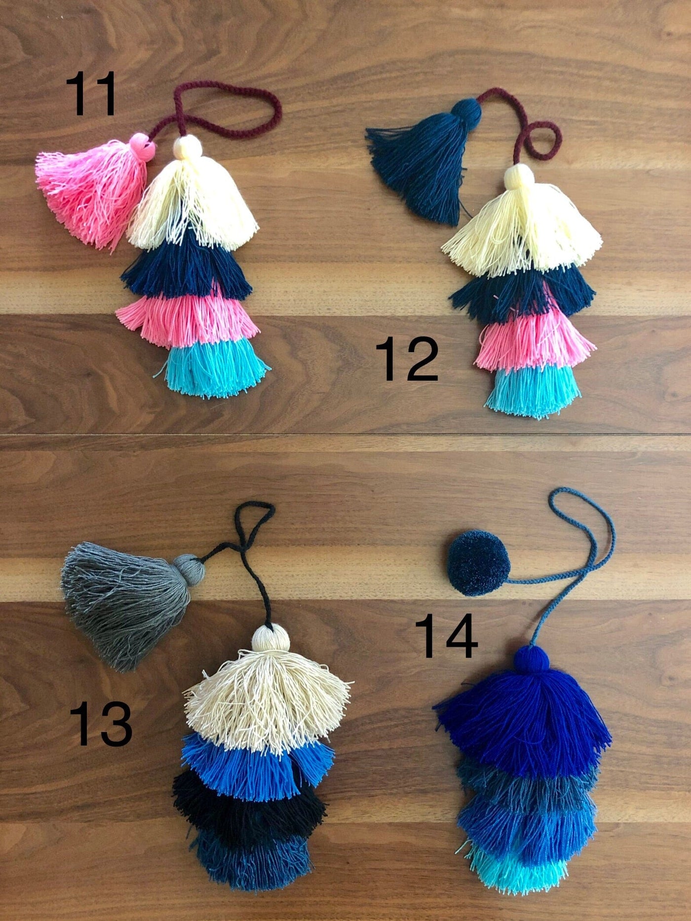 Colorful Tassel Bag Charms - Boho Pompom/Tassel Charms - Purse Charm
