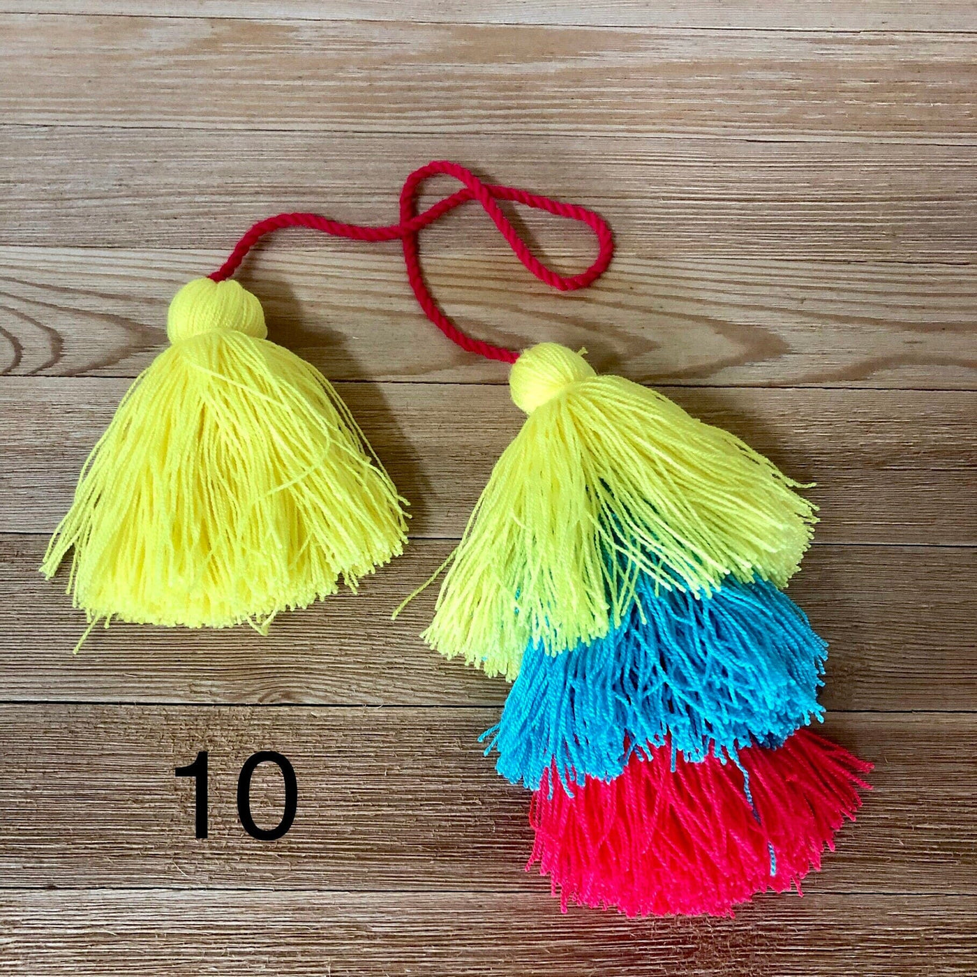 Colorful Tassel Tote-Bag Charms -Large Straw Bag Tassel Charm Tassel Bag Charm 