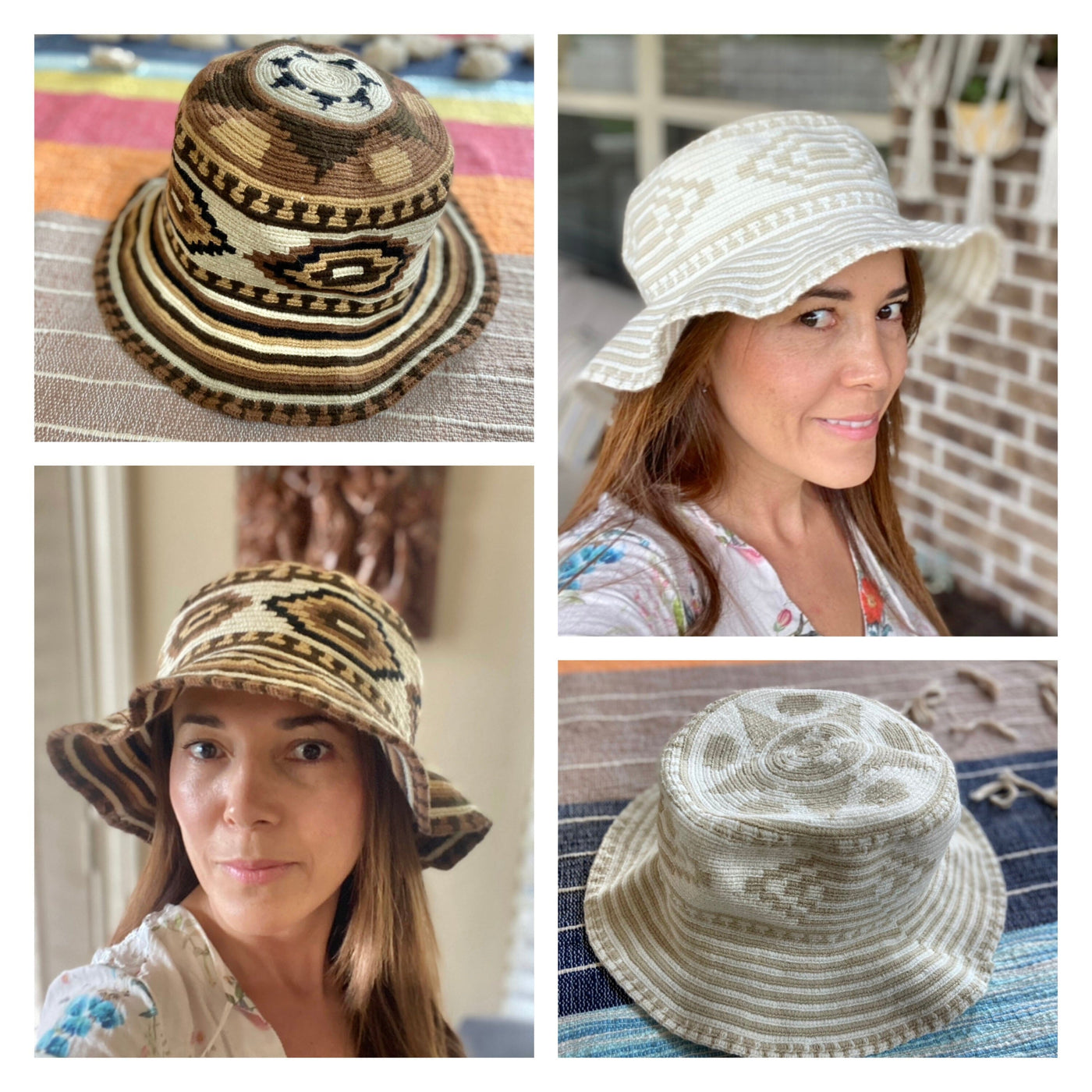 Multiple Crochet Hats | Crochet Hat For Summer | Authentic Wayuu Hat | Summer Hat | Boho Sun Hat | Colorful4U