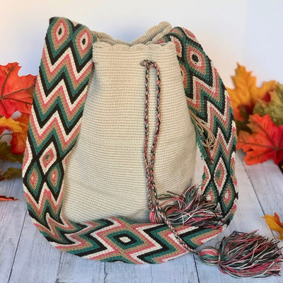 Beige Crochet Bags | Crossbody Boho Bags | Wayuu Bags