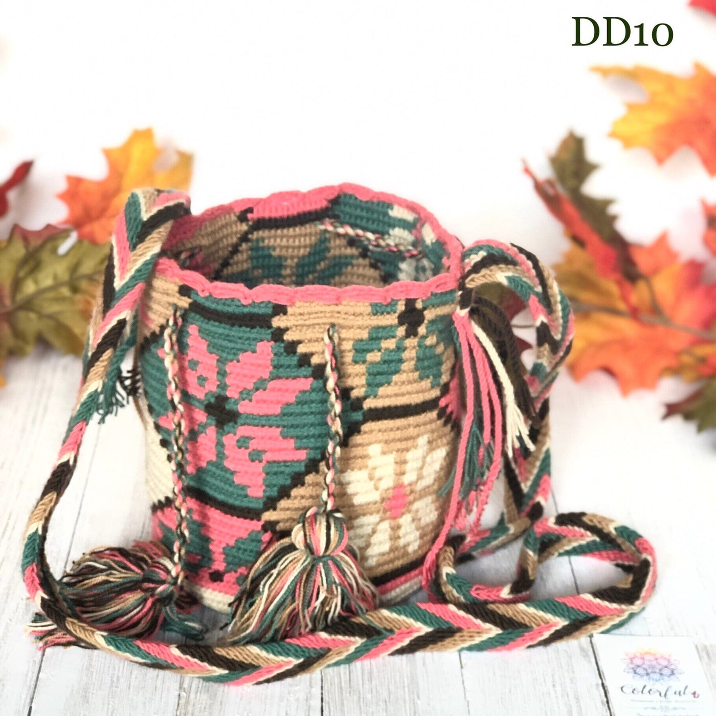 Mini Crochet Bags - Wayuu Mochila Bag - Pink Girls Bag-Crossbody