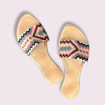 Earth Tones Cute Summer Sandals for women | Earth Tones Woven Sandals | Colorful4U